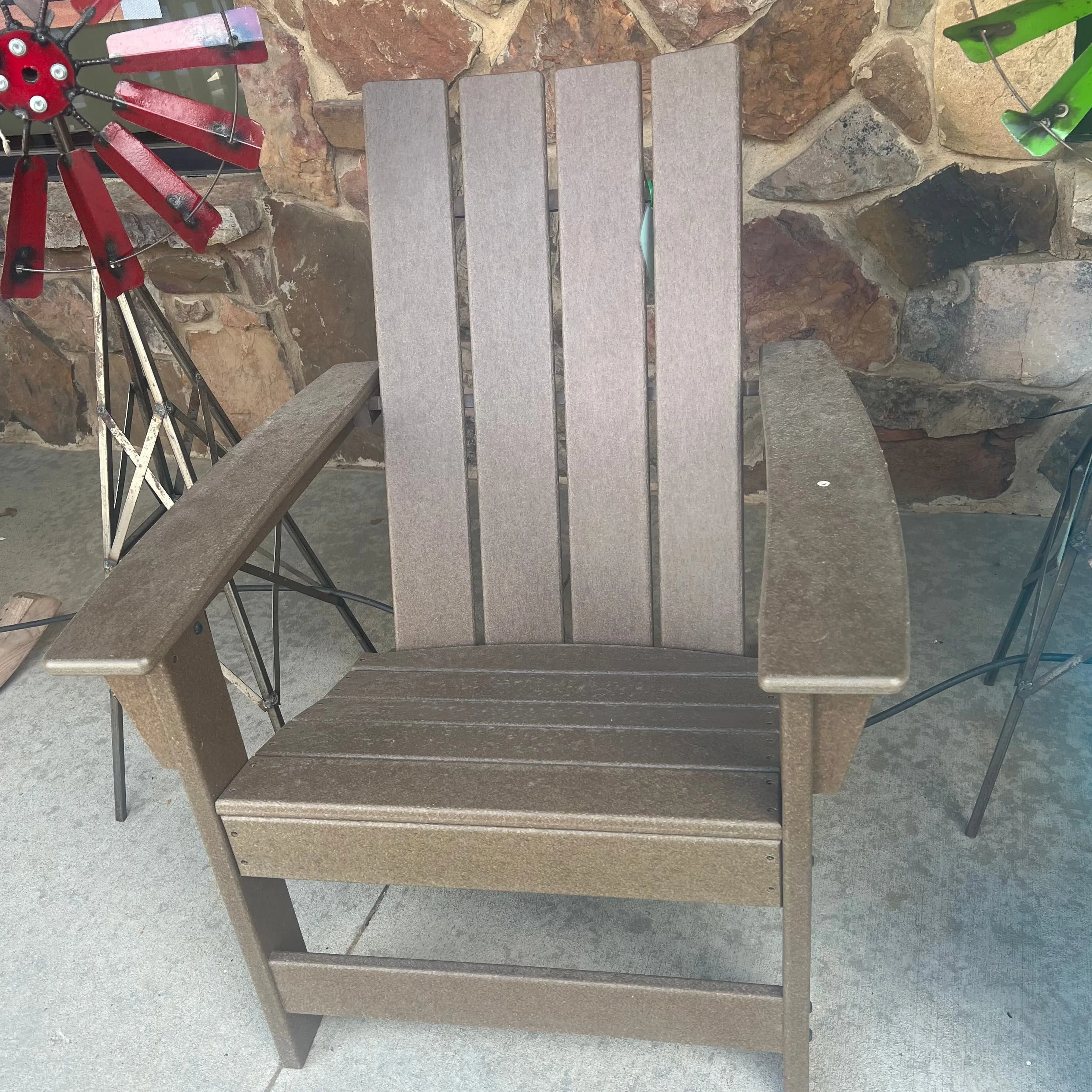 Brown Squared Adirondack Outdoor Chair