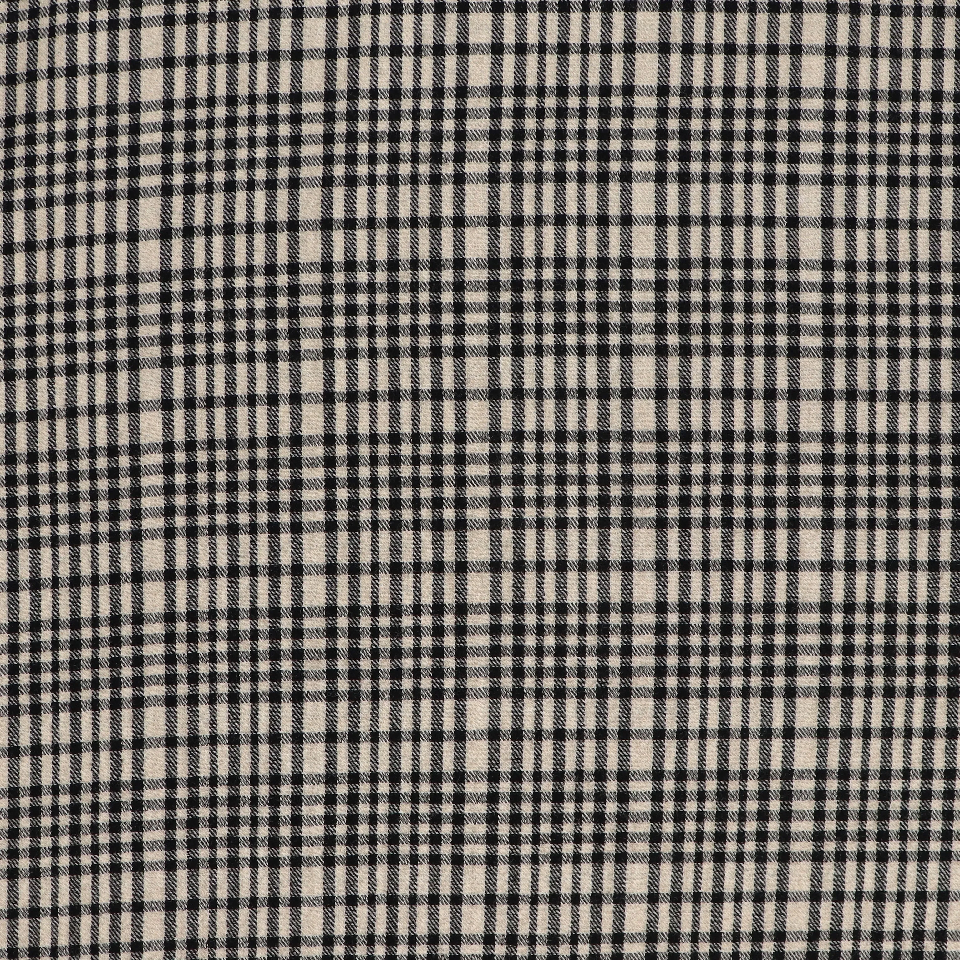 Deadstock Double Faced Wool - Beige Check