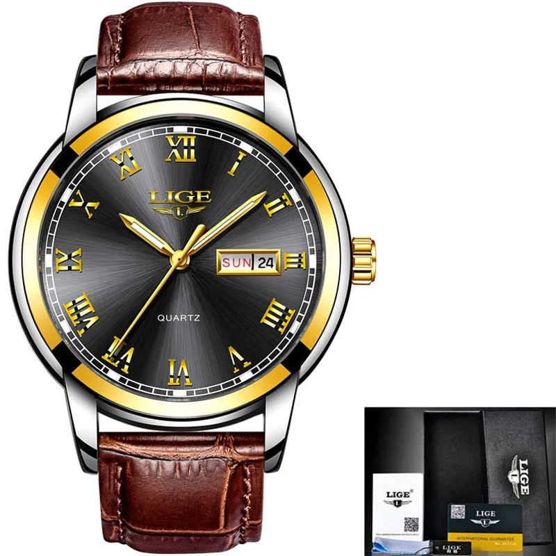 Lige Watch 9866 Leather Band