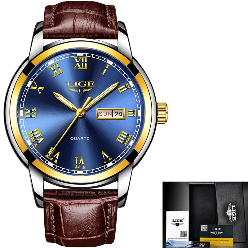 Lige Watch 9866 Leather Band