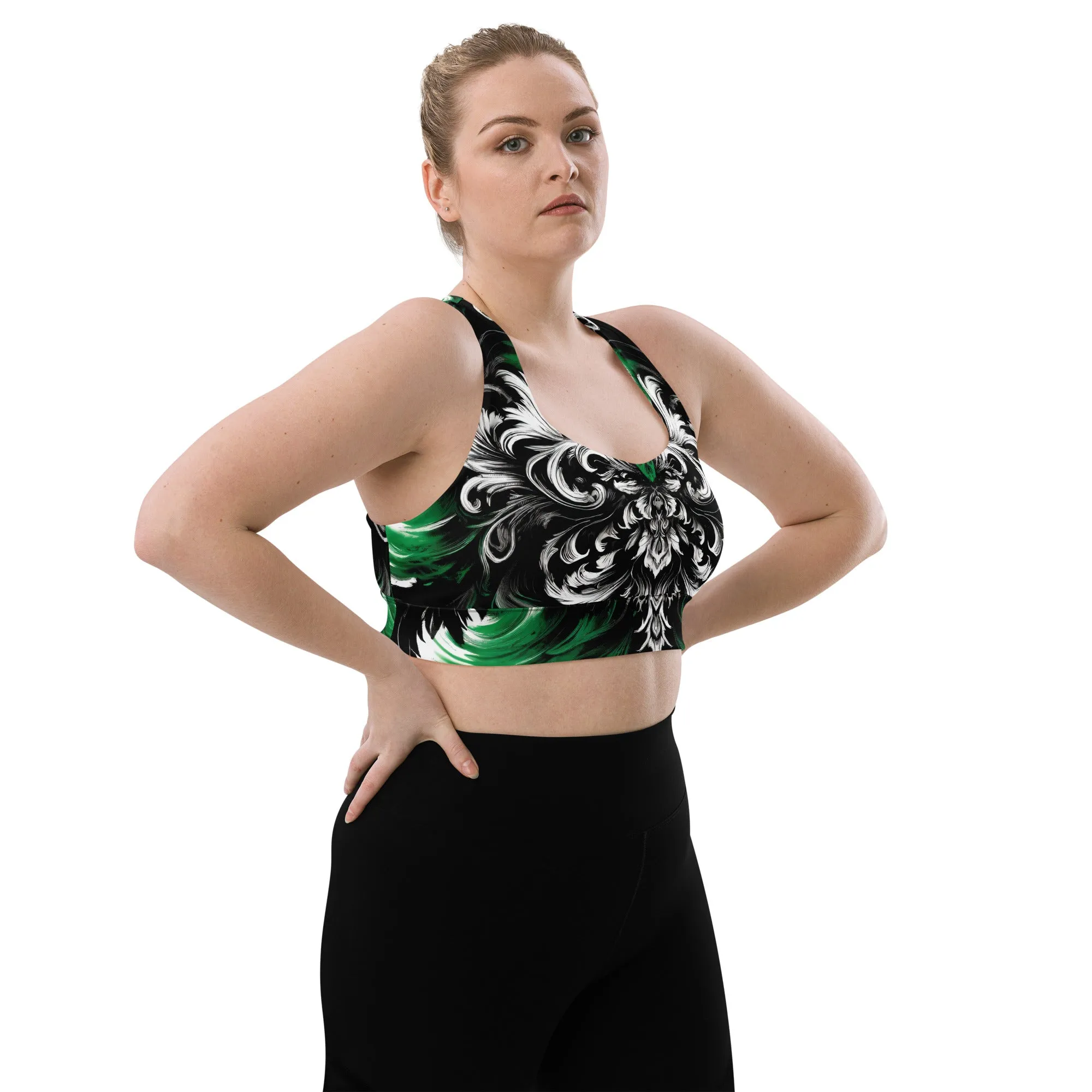Longline Sports Bra Verdant Veil