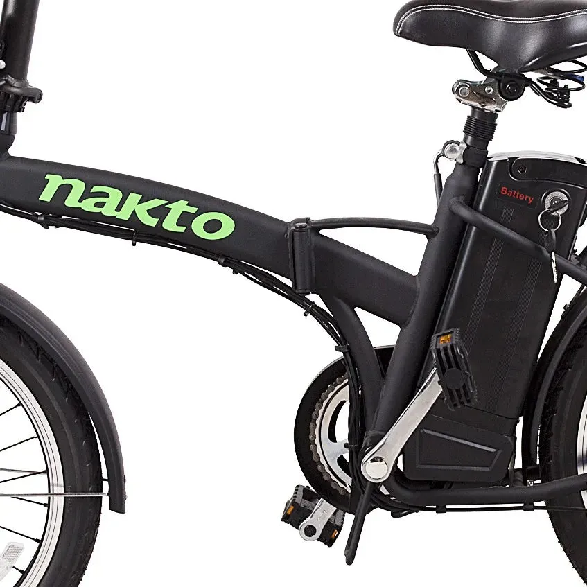 Nakto 250W Fashion Foldable City Electric Bike - Black