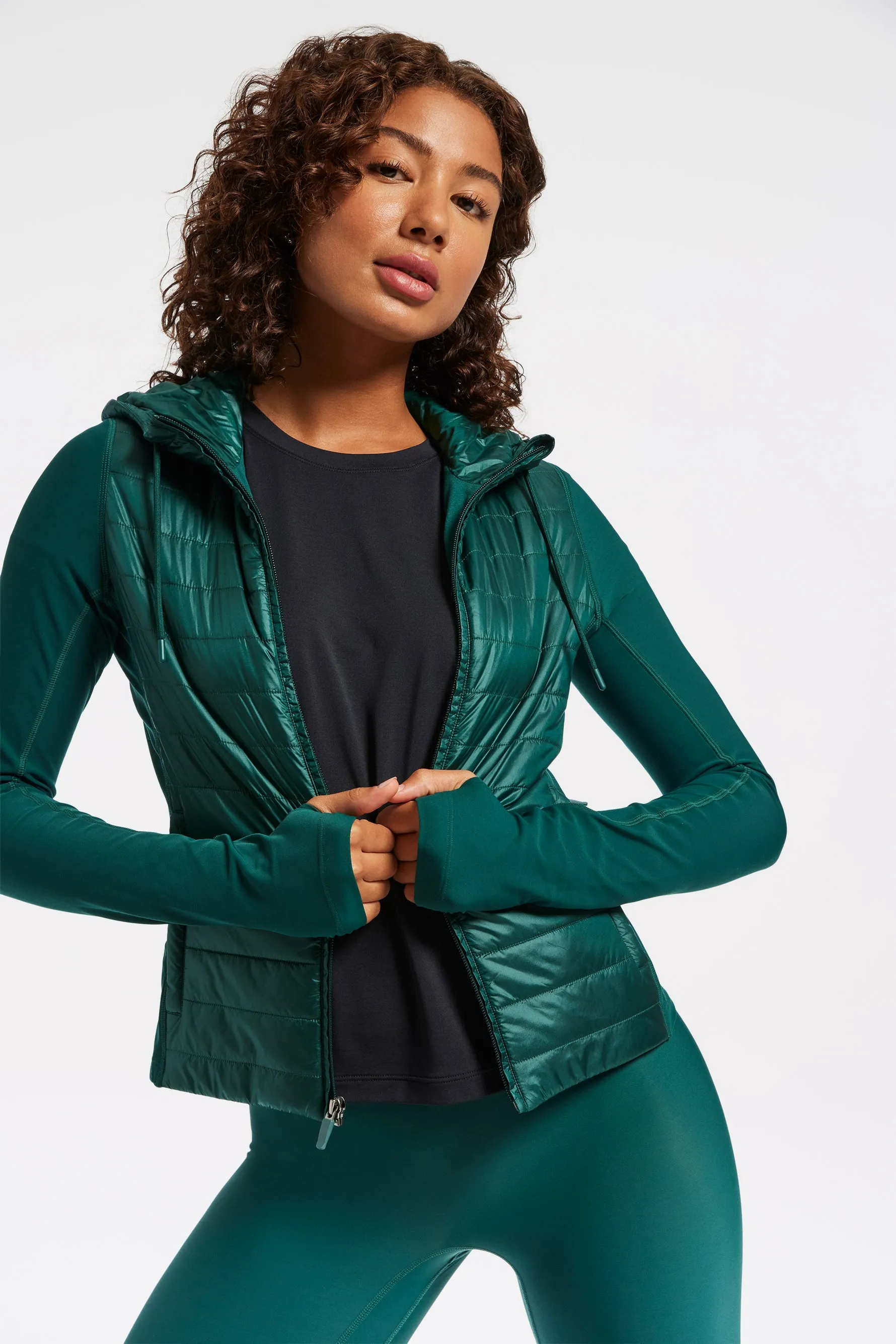 Pro Fleece Mix Puffer Full Zip Jacket - Botanical Garden