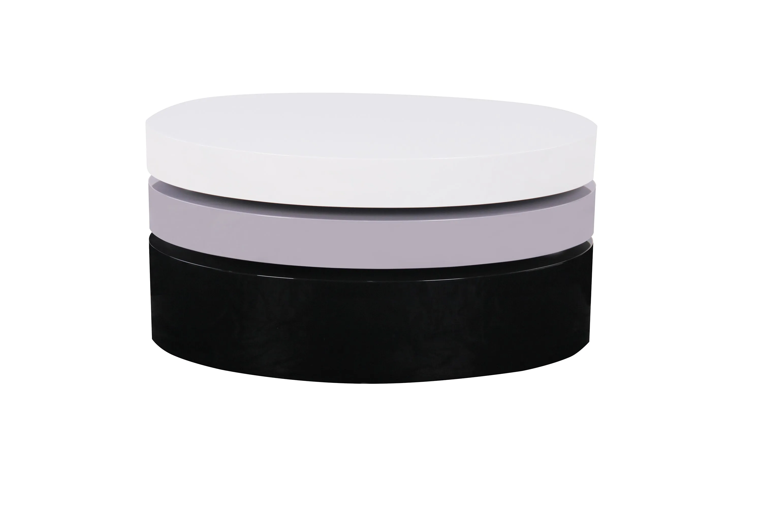 TESSA White & Gray & Black Coffee Table