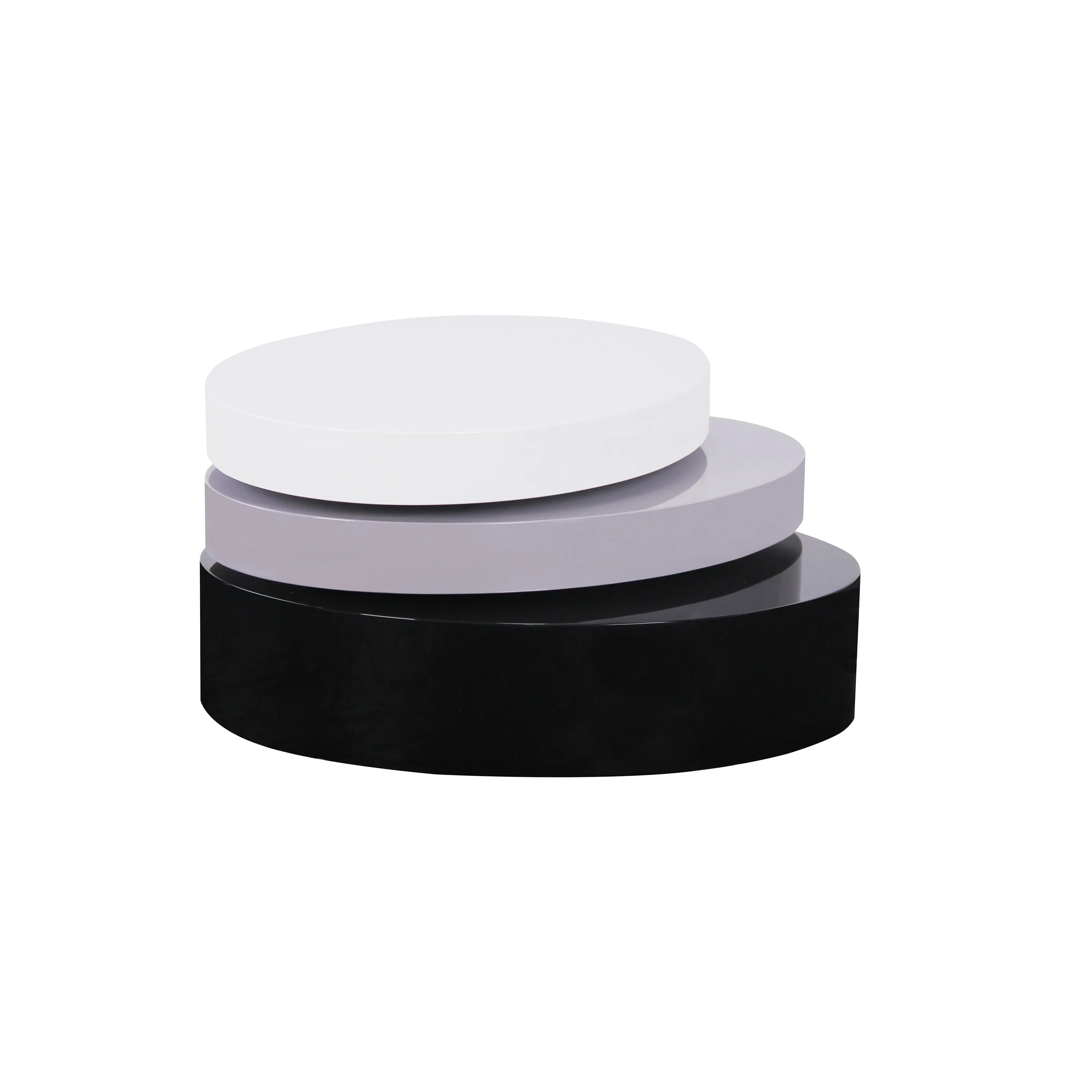 TESSA White & Gray & Black Coffee Table