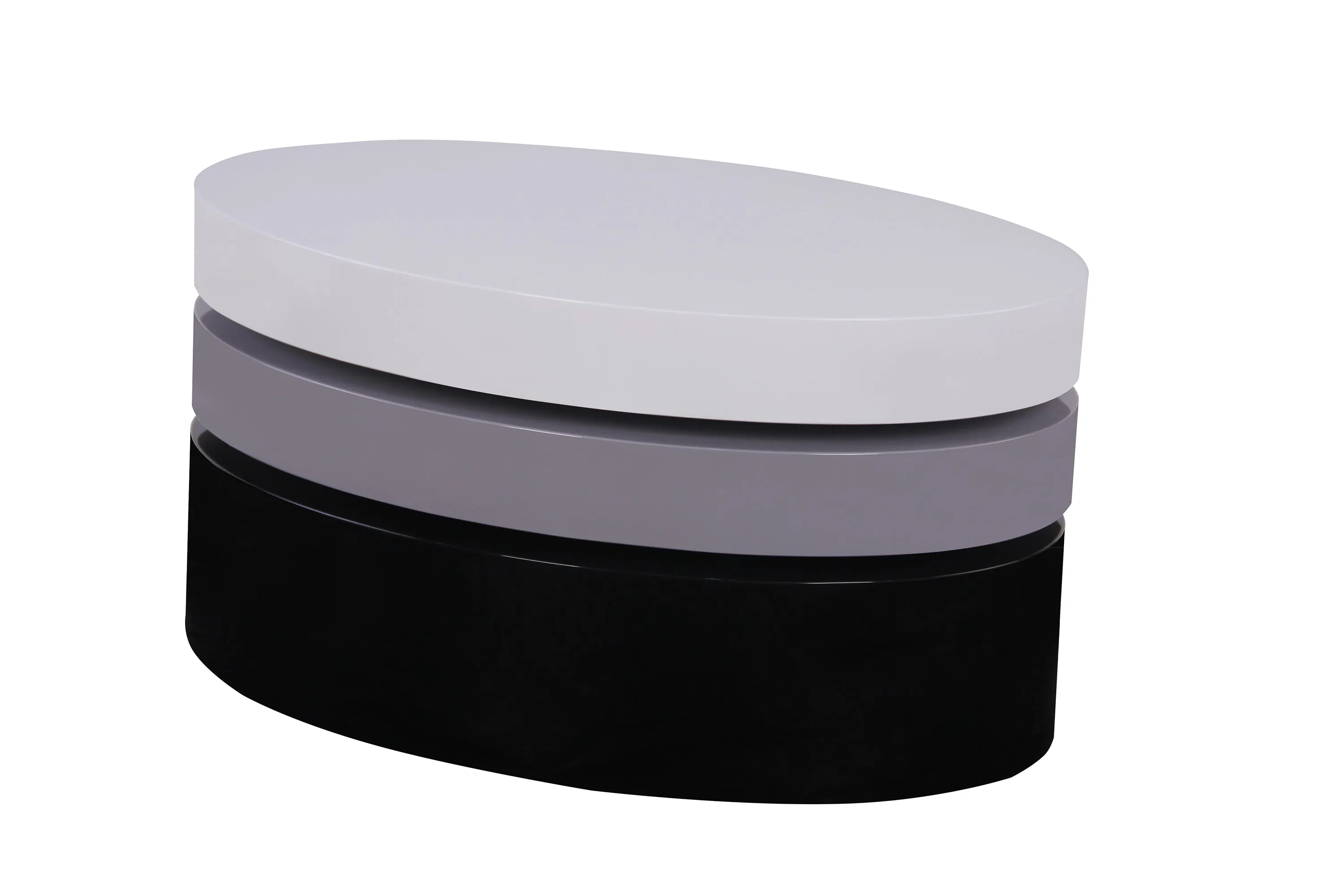TESSA White & Gray & Black Coffee Table